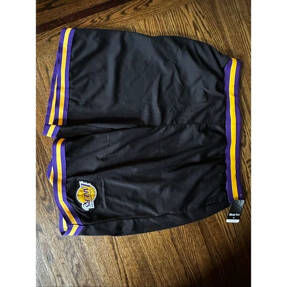 NBA Official Mens 2XL LA Lakers Active Knit Basketball Shorts Los Angeles Lakers - Picture 3 of 5